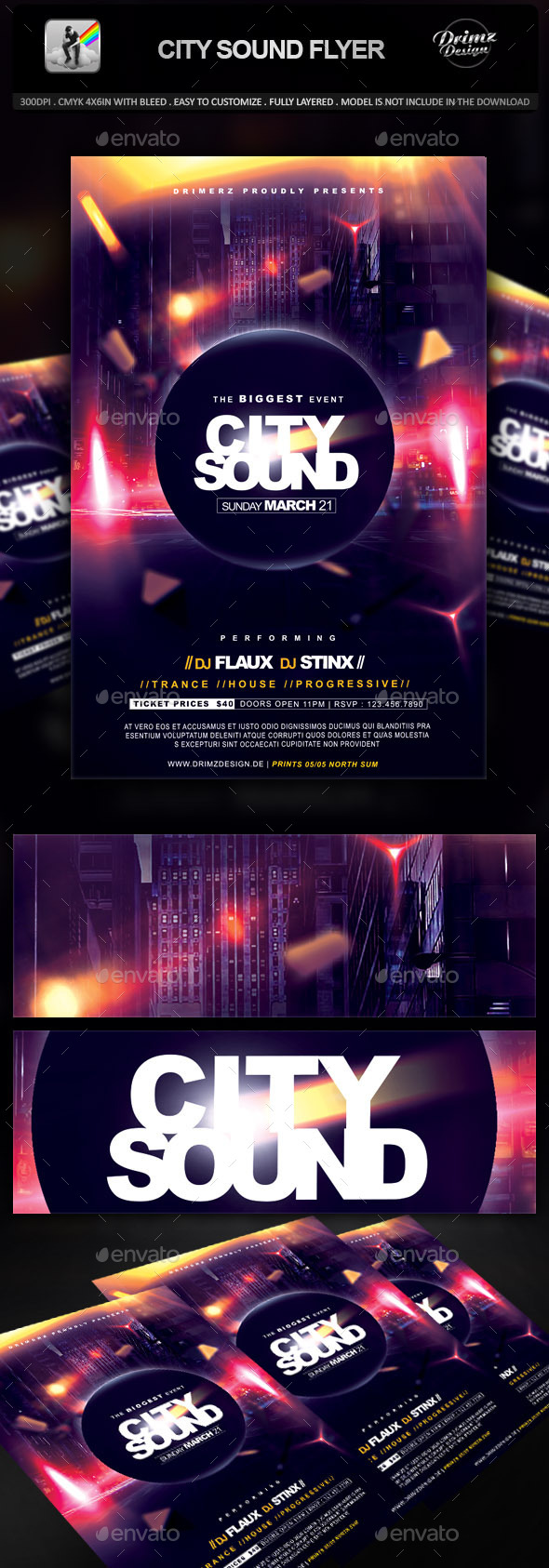 GraphicRiver City Sound Flyer 9460284 GraphicRiver City Sound Flyer 9460284