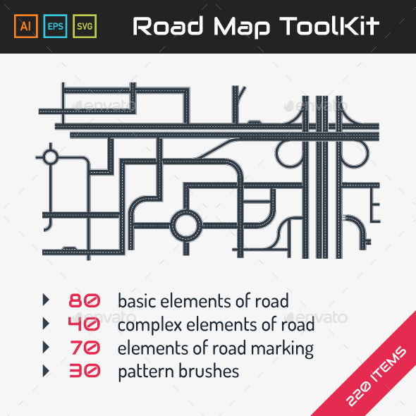 GraphicRiver Road Map ToolKit 9460335 GraphicRiver Road Map ToolKit 9460335