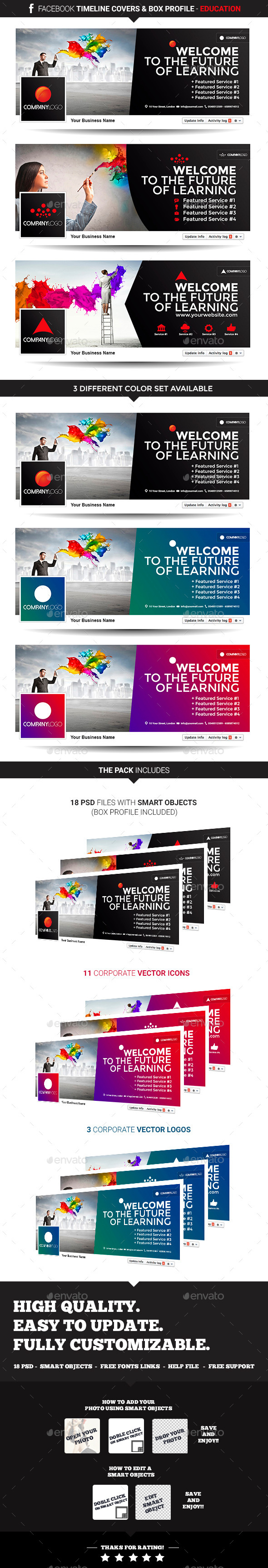 GraphicRiver Facebook Timeline Covers Education 9465454 GraphicRiver Facebook Timeline Covers Education 9465454