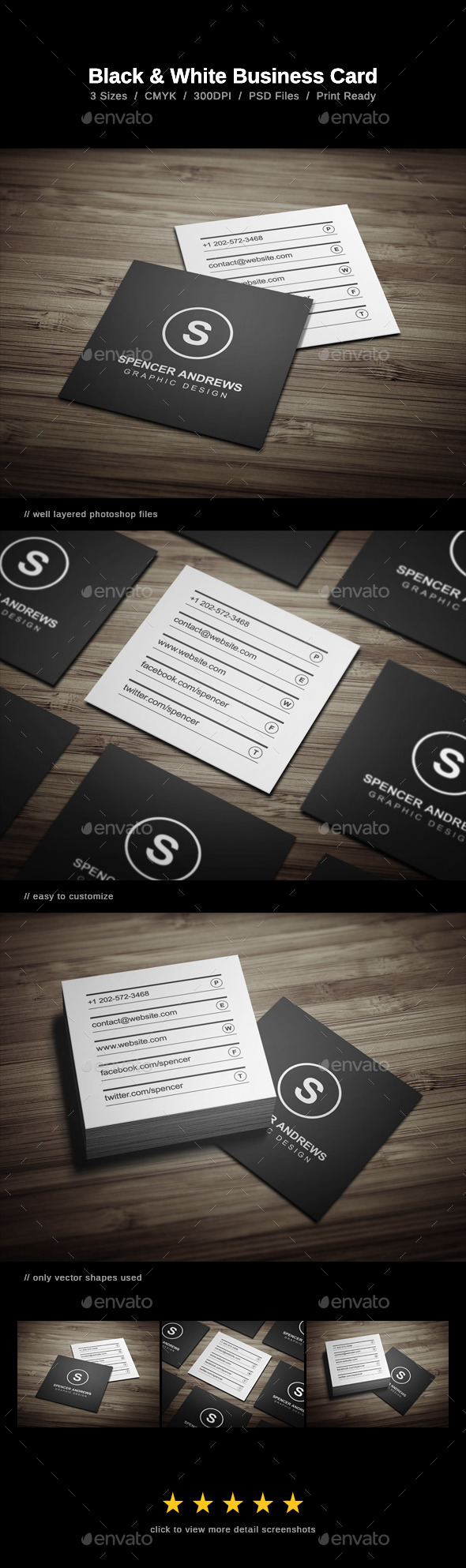 GraphicRiver Black & White Business Card 9466134 GraphicRiver Black & White Business Card 9466134