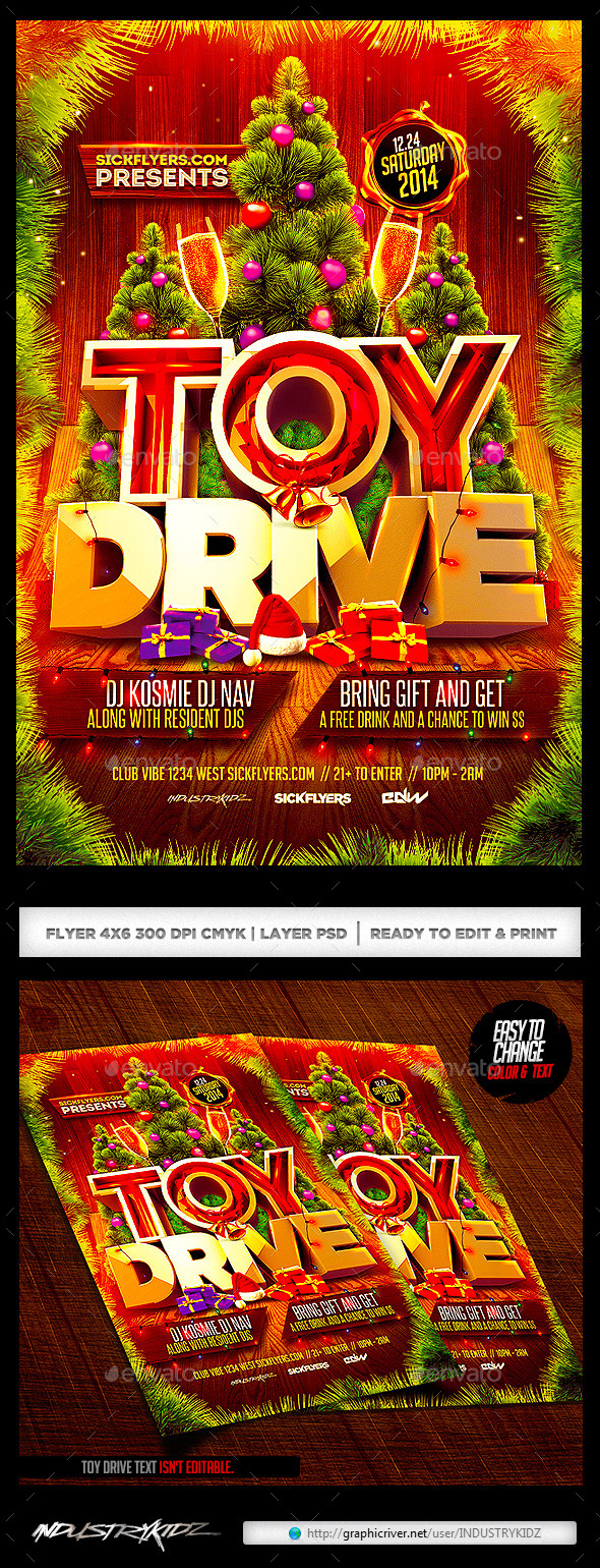 toy for tots graphics designs templates from graphicriver toy drive flyers