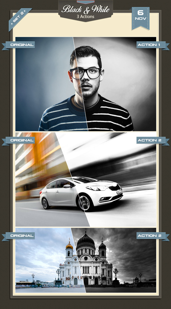 GraphicRiver Black & White Actions II 9430050 GraphicRiver Black & White Actions II 9430050