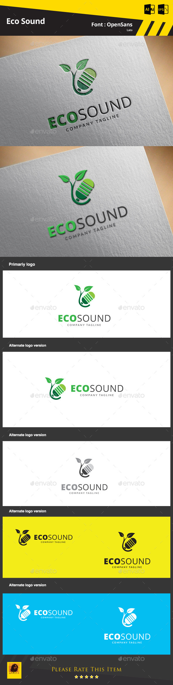 Eco Sound Logo Template