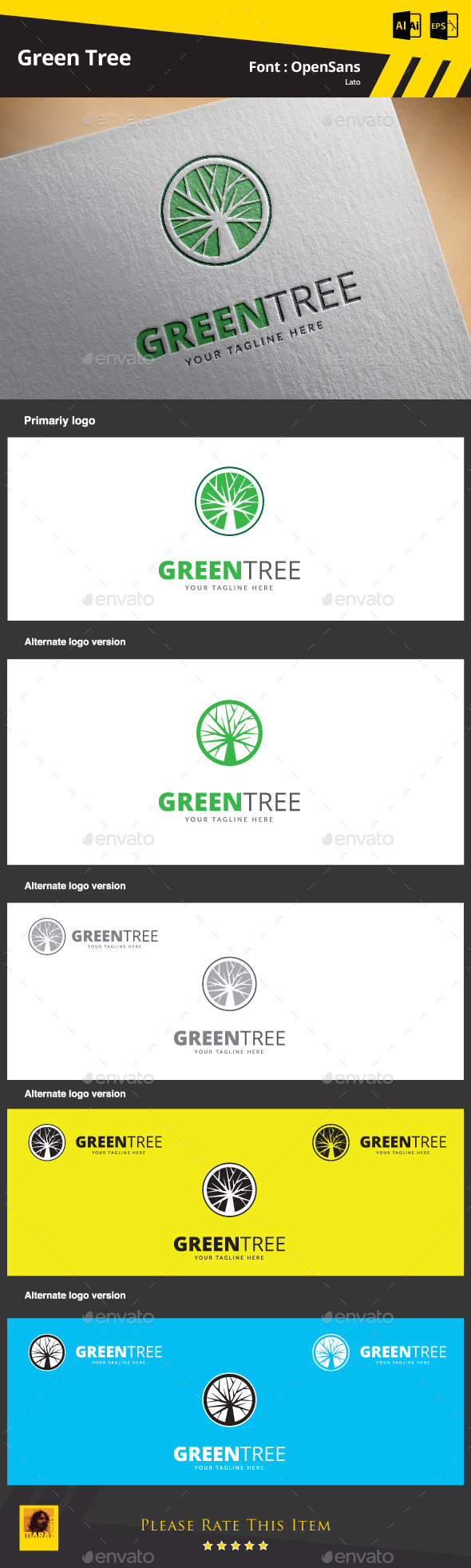 GraphicRiver Green Tree Logo Template 9468007 GraphicRiver Green Tree Logo Template 9468007