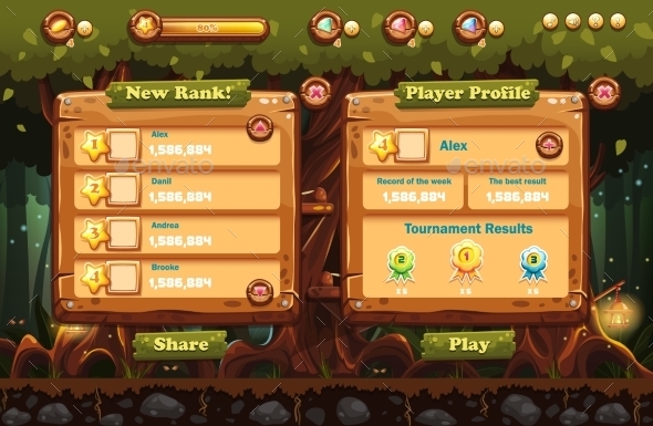 GraphicRiver Fairy Forest Level Template 9468676 GraphicRiver Fairy Forest Level Template 9468676