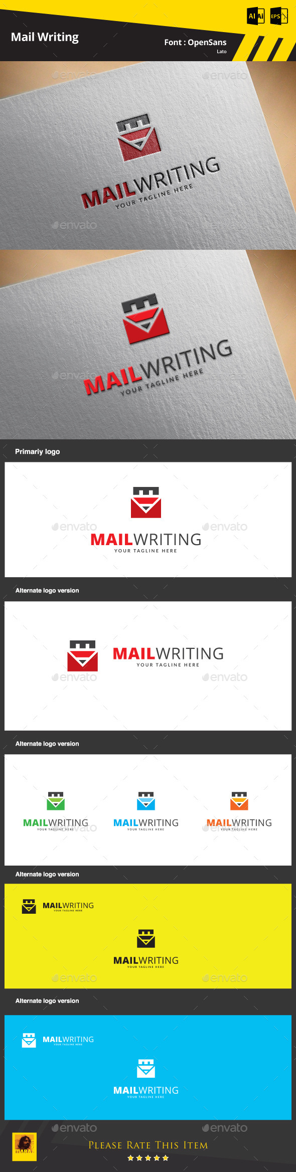 GraphicRiver Mail Writing Logo Template 9468900 GraphicRiver Mail Writing Logo Template 9468900