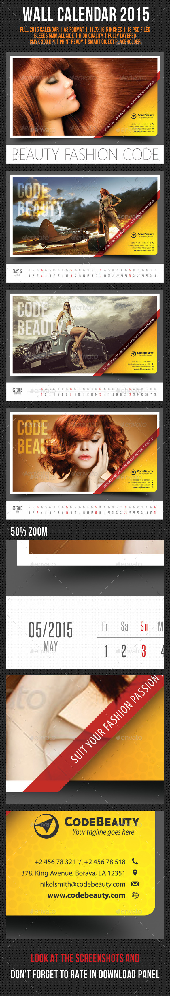 GraphicRiver Wall Calendar 2015 V12 9469680 GraphicRiver Wall Calendar 2015 V12 9469680