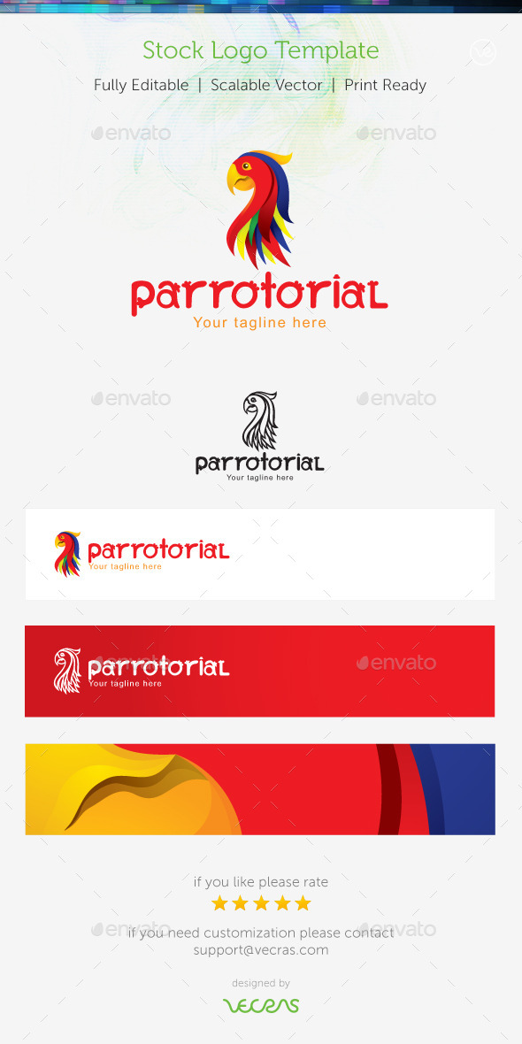 Parrotorial Stock Logo Template (Animals)