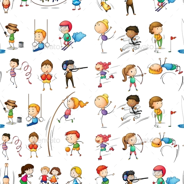 GraphicRiver Seamless Design of People 9470475 GraphicRiver Seamless Design of People 9470475