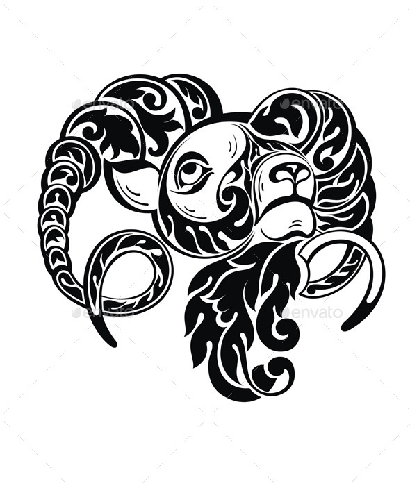 GraphicRiver Ram Sheep in Tattoo Style 9471048 GraphicRiver Ram Sheep in Tattoo Style 9471048