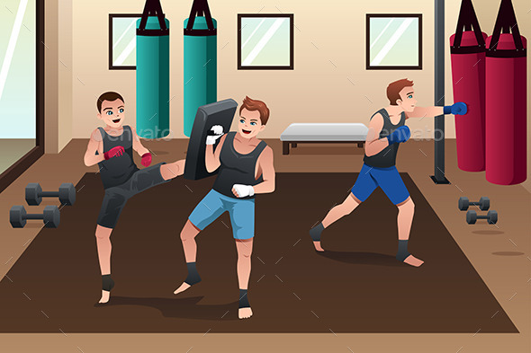 GraphicRiver Boxer Training in the Gym 9471185 GraphicRiver Boxer Training in the Gym 9471185