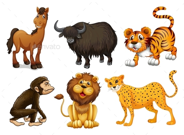 GraphicRiver Different Kinds of Four-Legged Animals 9471191 GraphicRiver Different Kinds of Four-Legged Animals 9471191