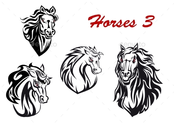 GraphicRiver Cartoon Horse Characters 9471375 GraphicRiver Cartoon Horse Characters 9471375