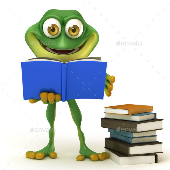 frog read a book (Misc) Photo Download