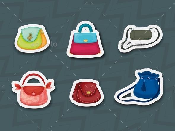 GraphicRiver Handbag Stickers 9471682 GraphicRiver Handbag Stickers 9471682