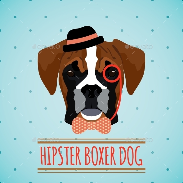 Hipster Dog Portrait (Animals)