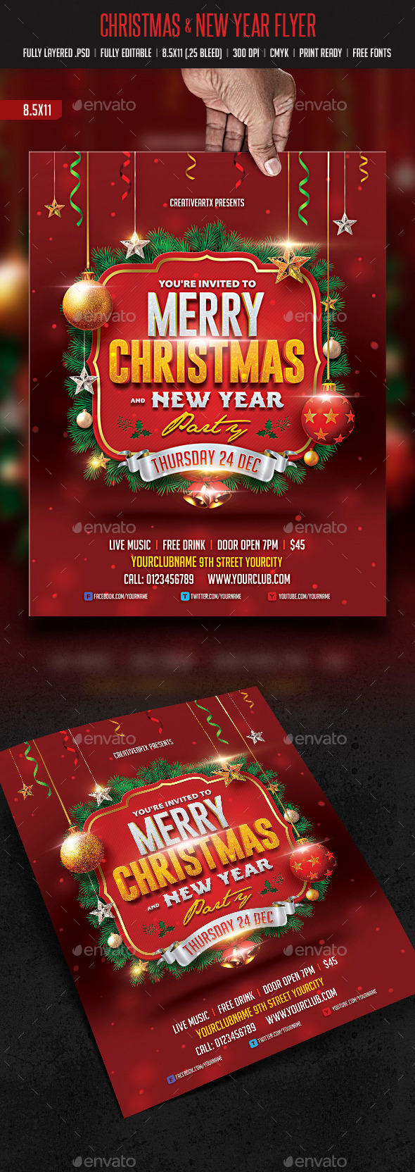 GraphicRiver Christmas & New Year Flyer 9472755 GraphicRiver Christmas & New Year Flyer 9472755