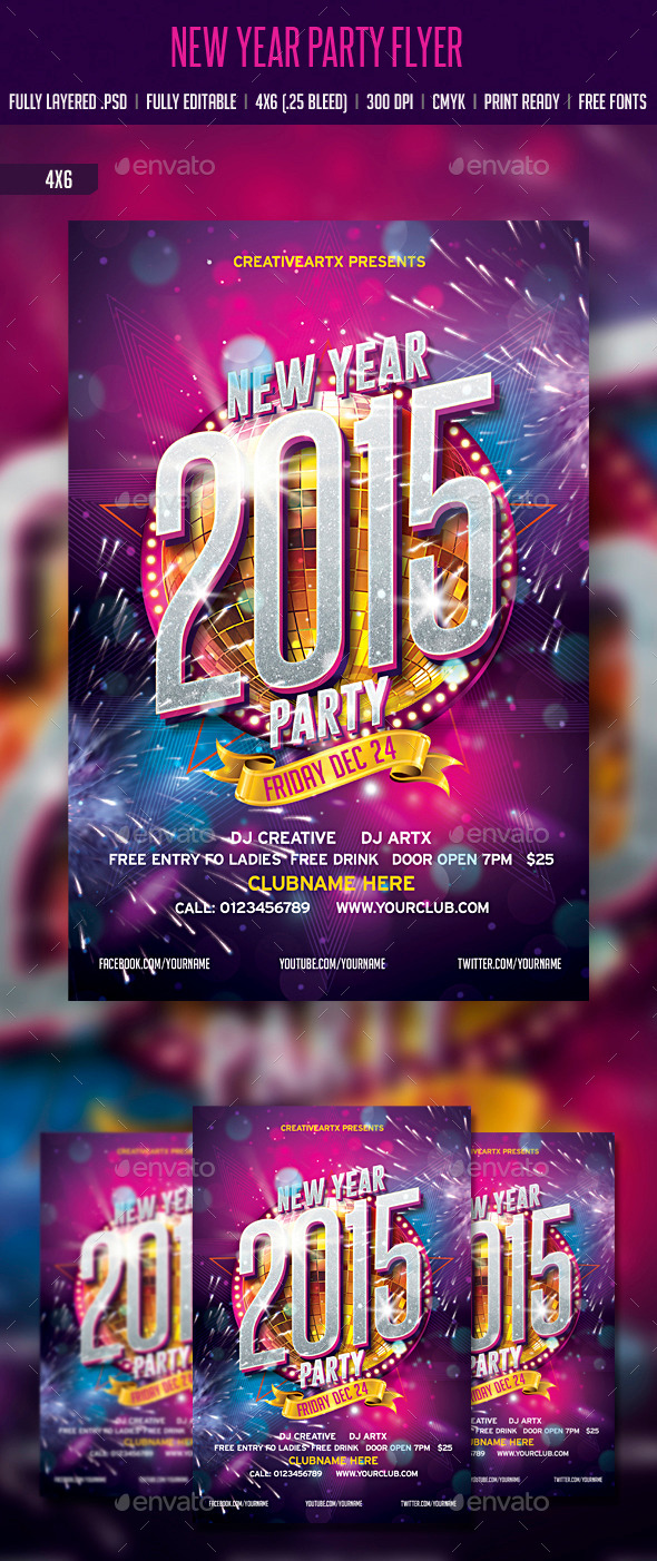 GraphicRiver New Year Party Flyer 9437145 GraphicRiver New Year Party Flyer 9437145