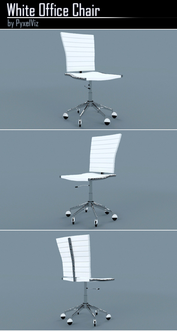 3DOcean White Office Chair 9473099 3DOcean White Office Chair 9473099