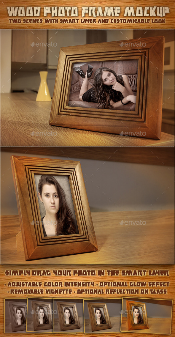 GraphicRiver Wood Photo Frame Mockup V.1 9474791 GraphicRiver Wood Photo Frame Mockup V.1 9474791