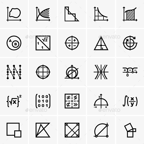 GraphicRiver Math Icons 9475116 GraphicRiver Math Icons 9475116