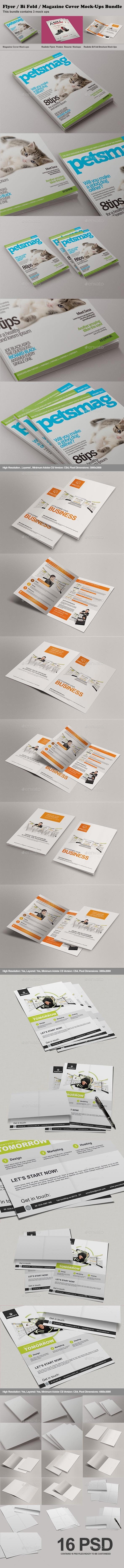GraphicRiver Flyer Bi Fold Magazine Cover Mock-Ups Bundle 9475667 GraphicRiver Flyer Bi Fold Magazine Cover Mock-Ups Bundle 9475667