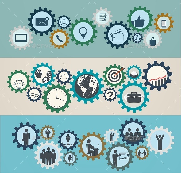 GraphicRiver Concept of Mechanisms with Business Icons 9475692 GraphicRiver Concept of Mechanisms with Business Icons 9475692