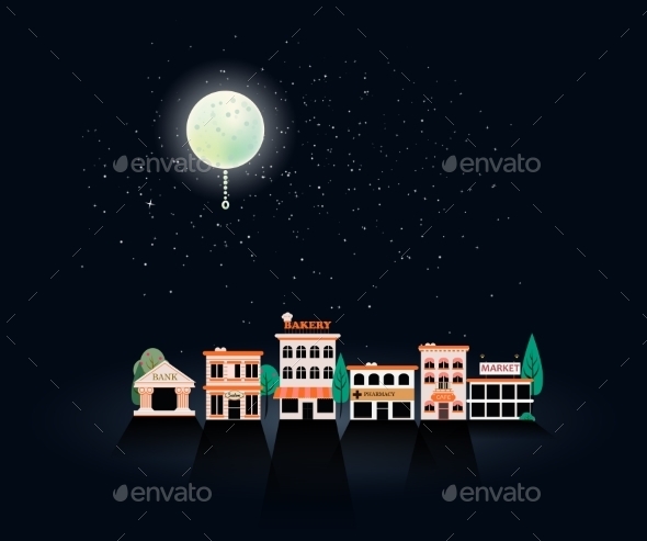 Set Buildings of Small Business Flat Design (Buildings)