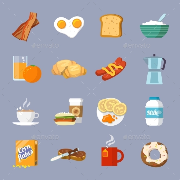 Breakfast Icons (Food)