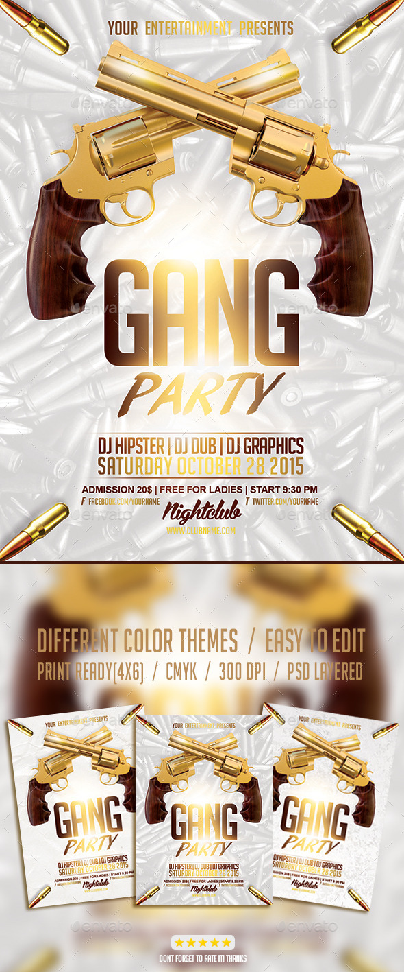 GraphicRiver Gang Hip Hop Party PSD Flyer Template 9442014 GraphicRiver Gang Hip Hop Party PSD Flyer Template 9442014