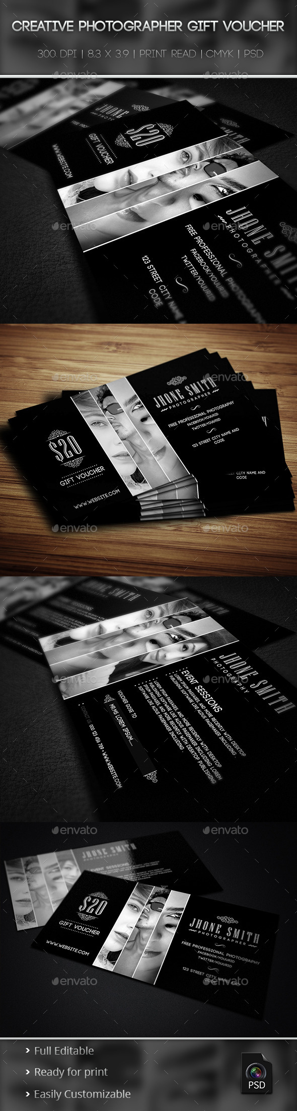 GraphicRiver Creative Photographer Gift Voucher 01 9439425 GraphicRiver Creative Photographer Gift Voucher 01 9439425