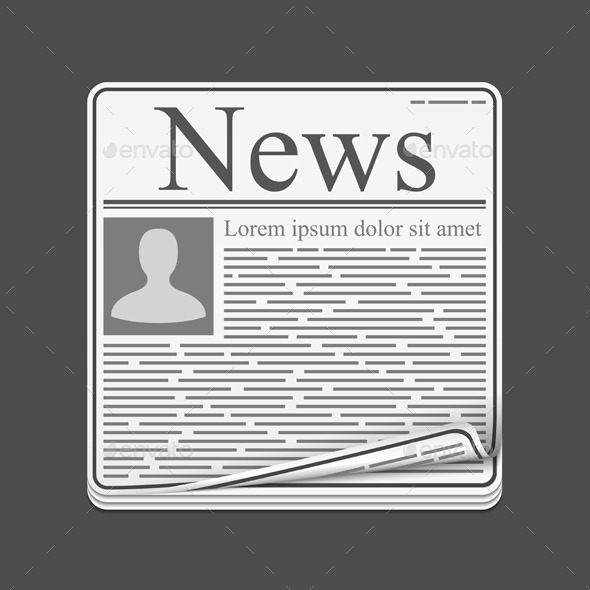 GraphicRiver Newspaper Icon 9481373 GraphicRiver Newspaper Icon 9481373