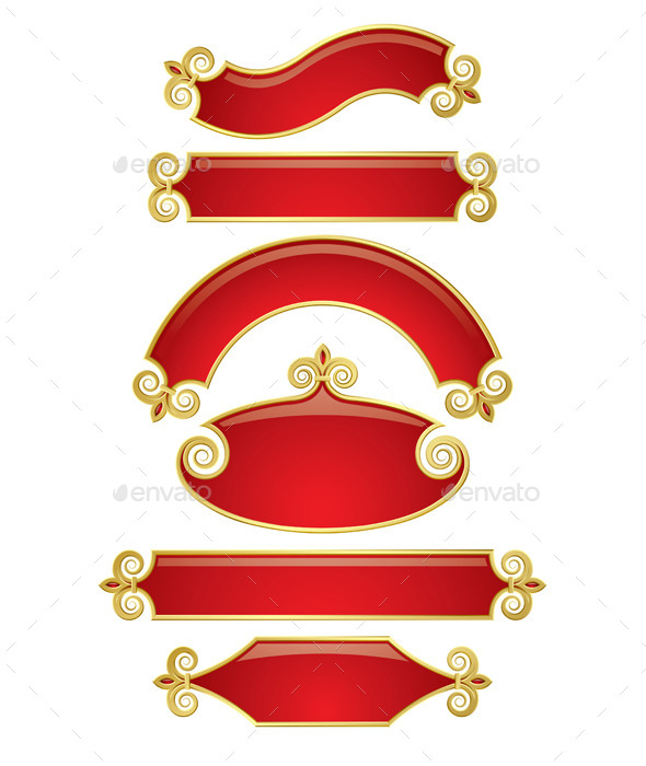 GraphicRiver Red-Gold Banners 9482057 GraphicRiver Red-Gold Banners 9482057