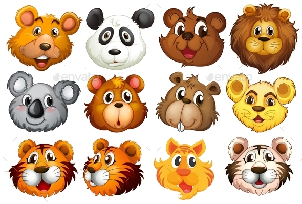 GraphicRiver Head of the Different Animals 9482068 GraphicRiver Head of the Different Animals 9482068