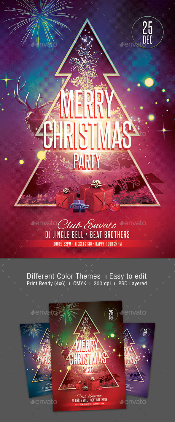 Merry Christmas Party Flyer (Clubs & Parties)