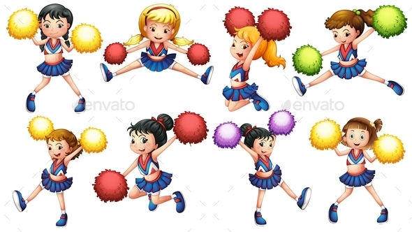 GraphicRiver Cheerleaders 9484409 GraphicRiver Cheerleaders 9484409