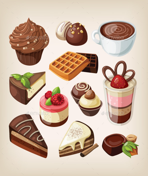 Set of Chocolates (Food)