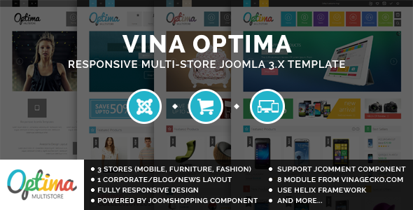 Vina Optima - Multi-Store Joomla 3.x Template - Shopping Retail