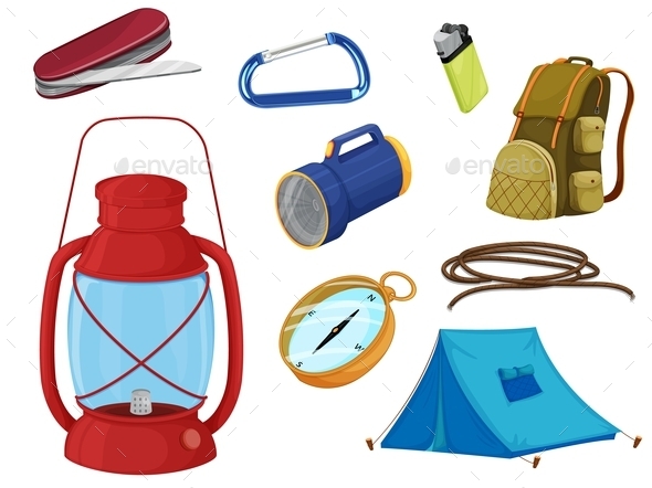 GraphicRiver Various Objects of Camping 9485839 GraphicRiver Various Objects of Camping 9485839