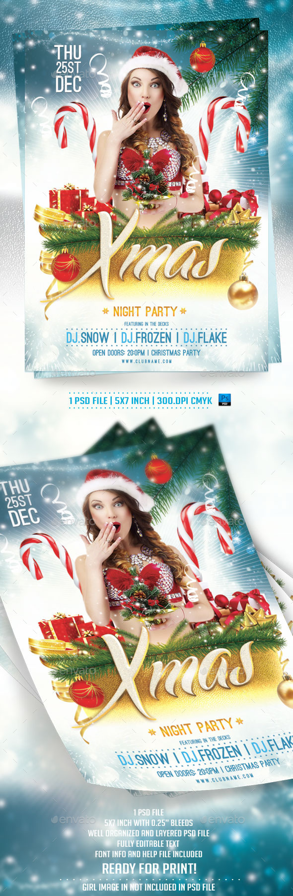 GraphicRiver Xmas Night Party Flyer Template 9487004 GraphicRiver Xmas Night Party Flyer Template 9487004