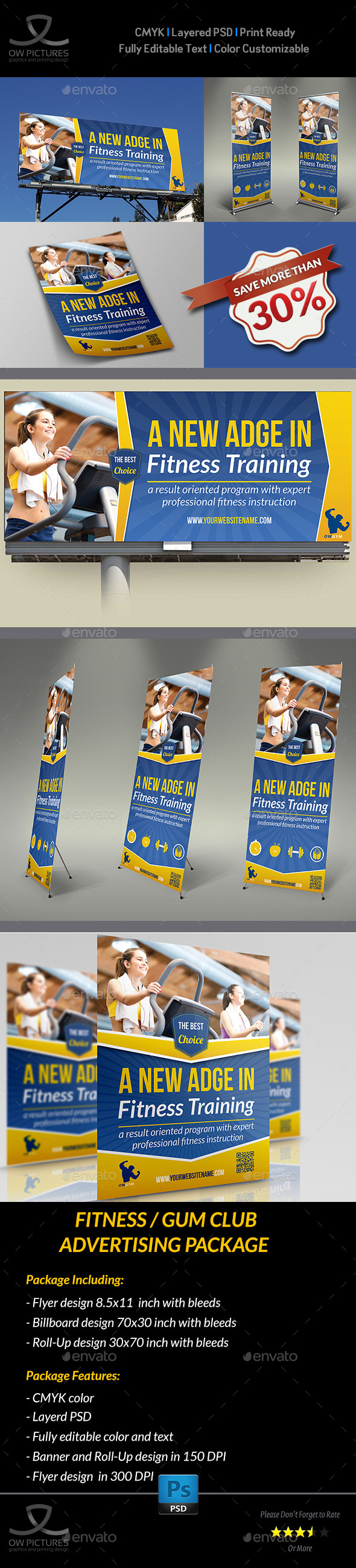 GraphicRiver Fitness GYM Advertising Bundle 9450727 GraphicRiver Fitness GYM Advertising Bundle 9450727