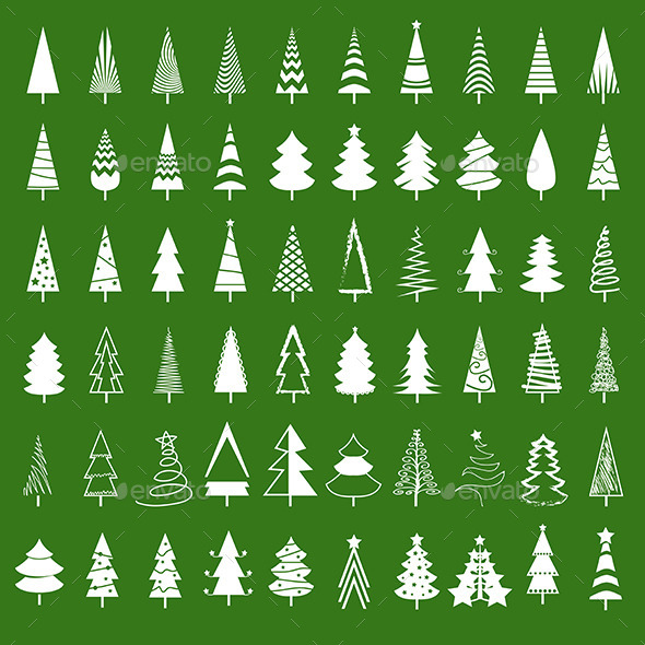 GraphicRiver Christmas Tree Set 9489680 GraphicRiver Christmas Tree Set 9489680