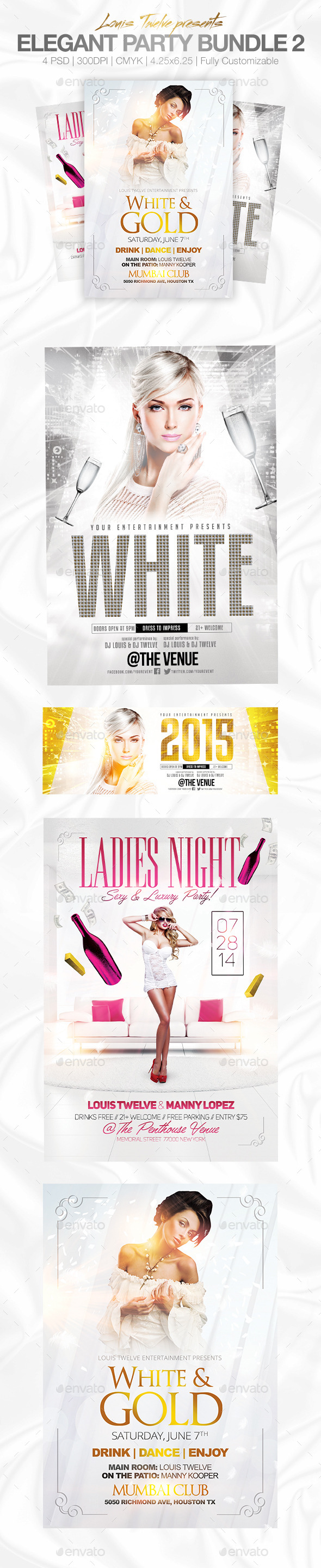 GraphicRiver Elegant Party Flyer Bundle White Affair Edition 9490643 GraphicRiver Elegant Party Flyer Bundle White Affair Edition 9490643