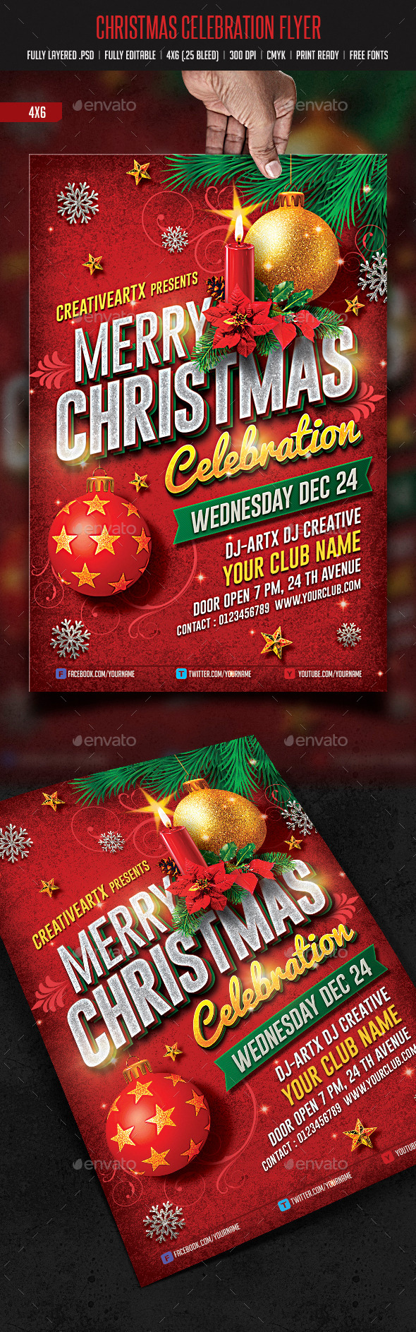 Merry Christmas Celebration Flyer (Events)