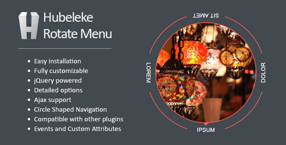 CodeCanyon Hubeleke jQuery Circle Rotate Menu 9491145 CodeCanyon Hubeleke jQuery Circle Rotate Menu 9491145