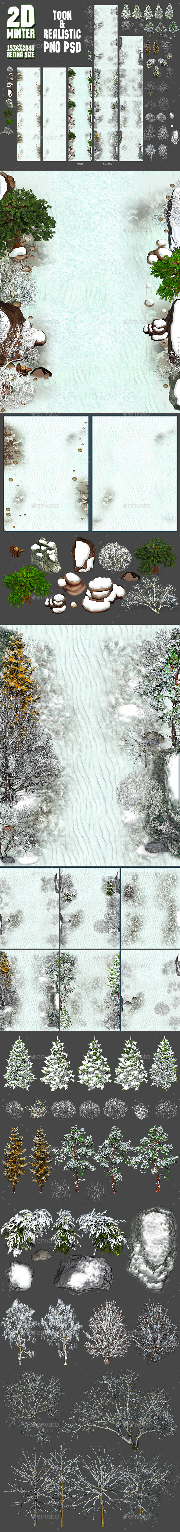 GraphicRiver 2D Toon and Realistic Winter Game Backgrounds 9493215 GraphicRiver 2D Toon and Realistic Winter Game Backgrounds 9493215