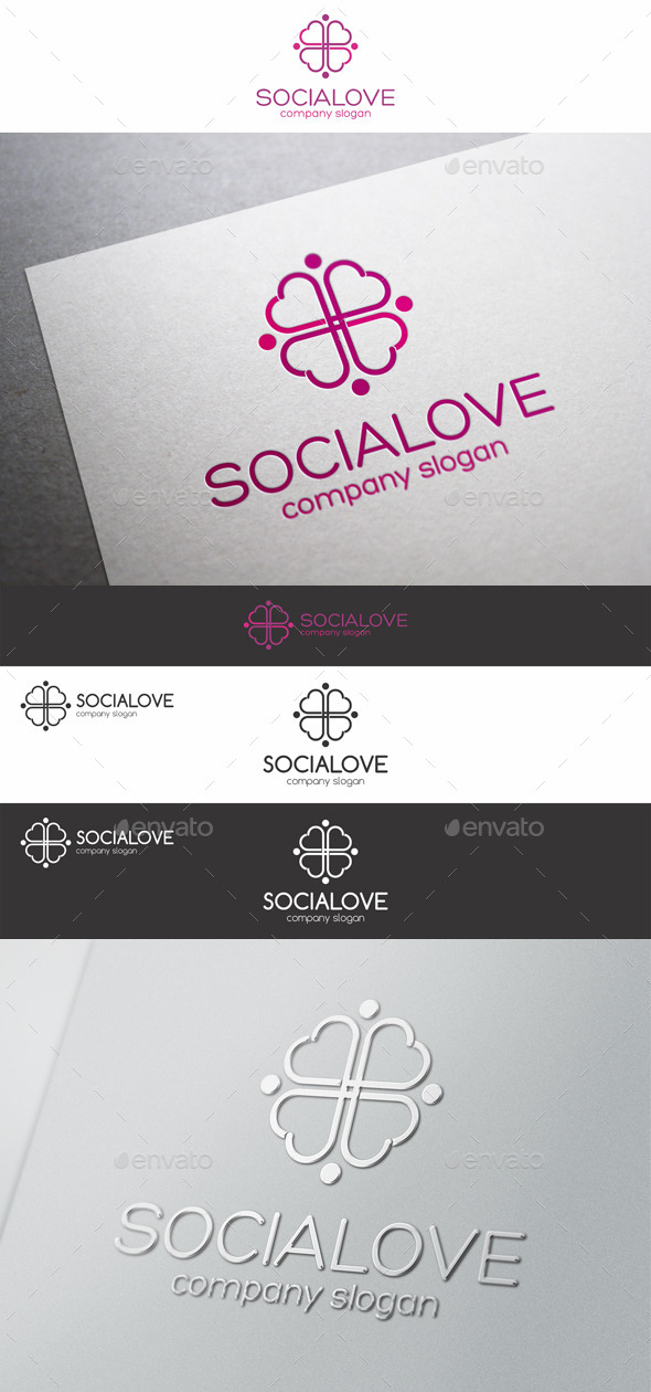 GraphicRiver Social Love Hearts Cross Logo 9493271 GraphicRiver Social Love Hearts Cross Logo 9493271
