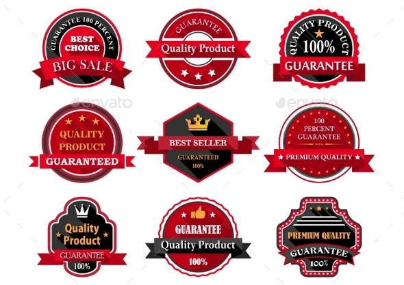 GraphicRiver Flat Quality Product Guarantee Badges or Labels 9493433 GraphicRiver Flat Quality Product Guarantee Badges or Labels 9493433