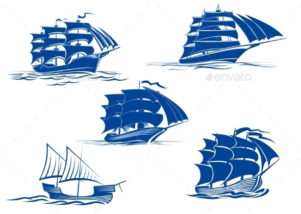 GraphicRiver Sailing Ship Symbols 9493444 GraphicRiver Sailing Ship Symbols 9493444