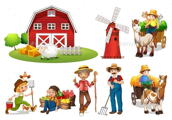 GraphicRiver Farm Set 9493653 GraphicRiver Farm Set 9493653